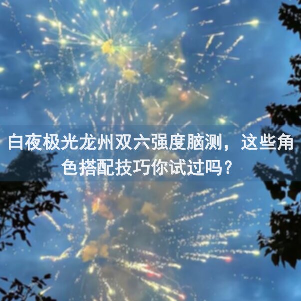 白夜极光龙州双六强度脑测，这些角色搭配技巧你试过吗？